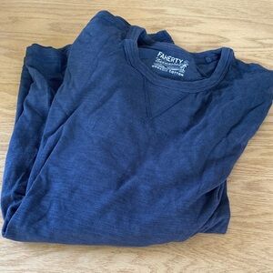 Faherty Deep Navy Pullover Sweatshirt